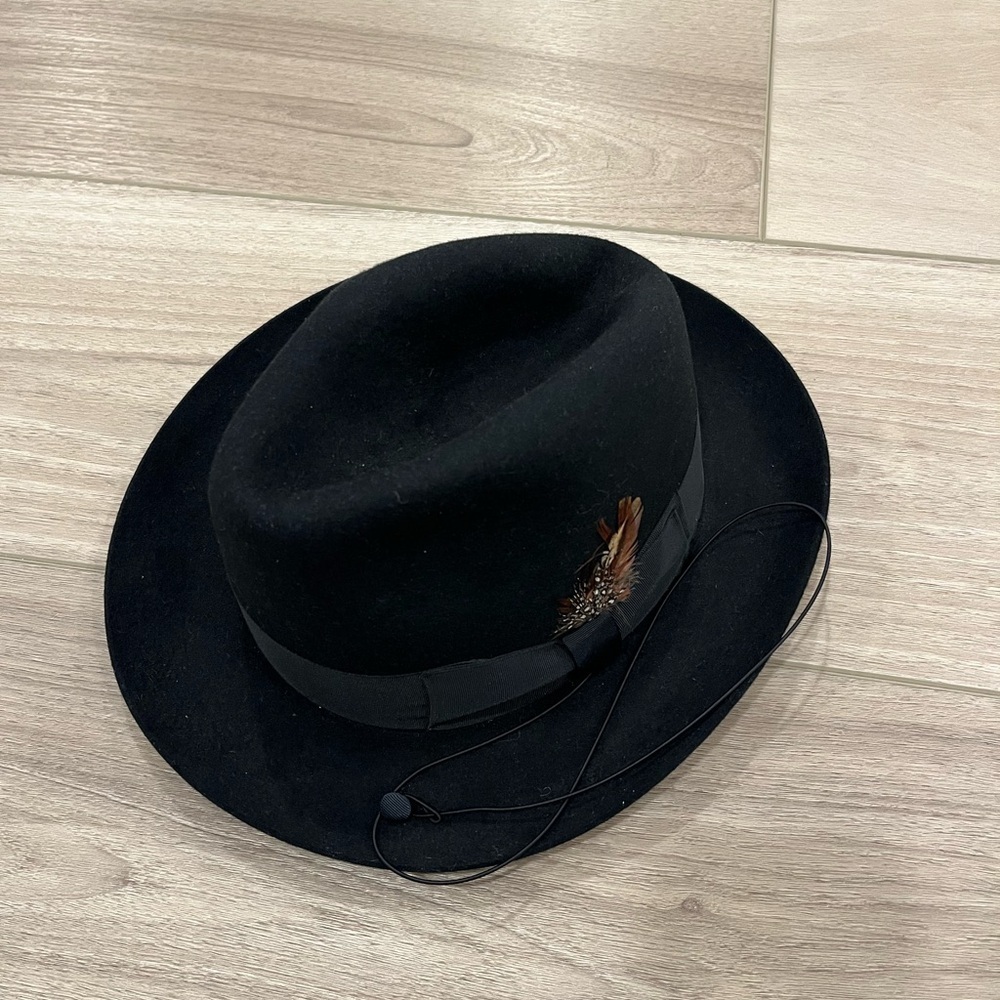 HAT SELENTINO STERLING HAT 100% GENUINE FUR FELT FEDORA 6 7/8